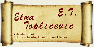 Elma Topličević vizit kartica